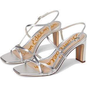Sam Edelman Metallic Silver Heeled Sandals